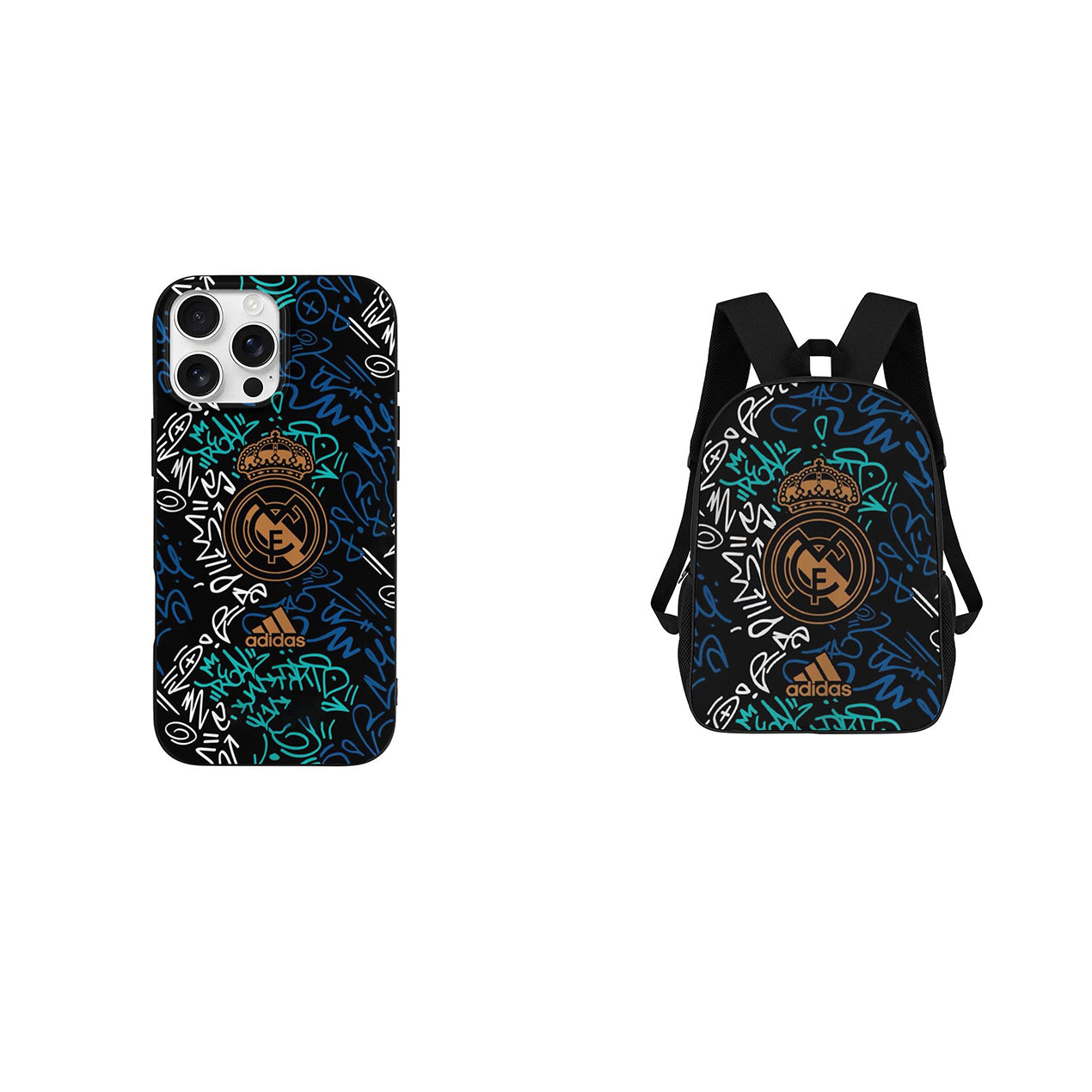 Real Madrid iPhone Case + backpacks 17 inch / free shipping