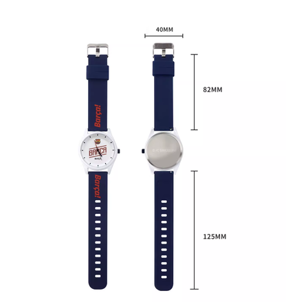 Barcelona Watch Silicone Strap Water-Resistant